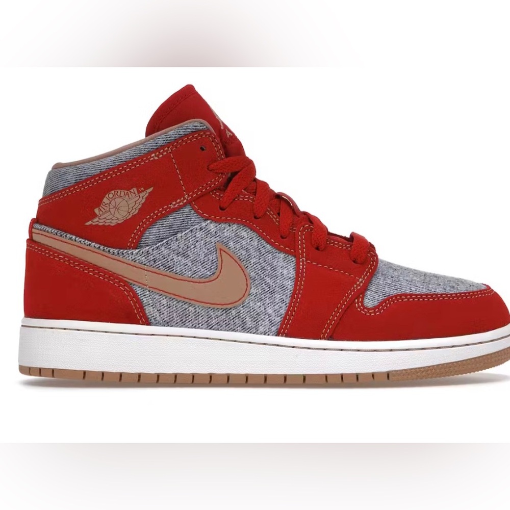 Jordan 1 mid cinnabar/hemp-white Sneakers
